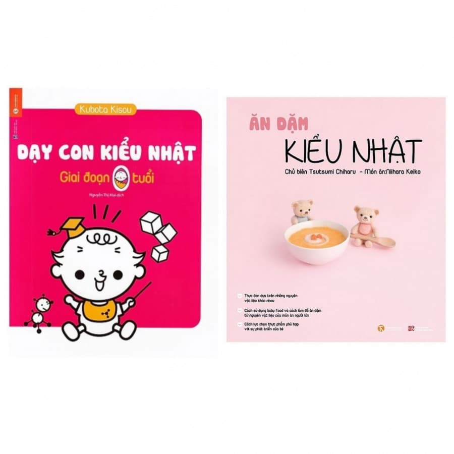 Combo Chăm con kiểu Nhật Dạy Con Kiểu Nhật Giai Đoạn Trẻ 0 Tuổi Tái Bản Ăn Dặm Kiểu Nhật Tái Bản 2018