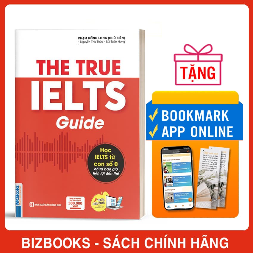 Sách The True Ielts Guide Cẩm nang hướng dẫn tự học IELTS chuẩn cho người mới bắt đầu Tặng tài khoản học tập