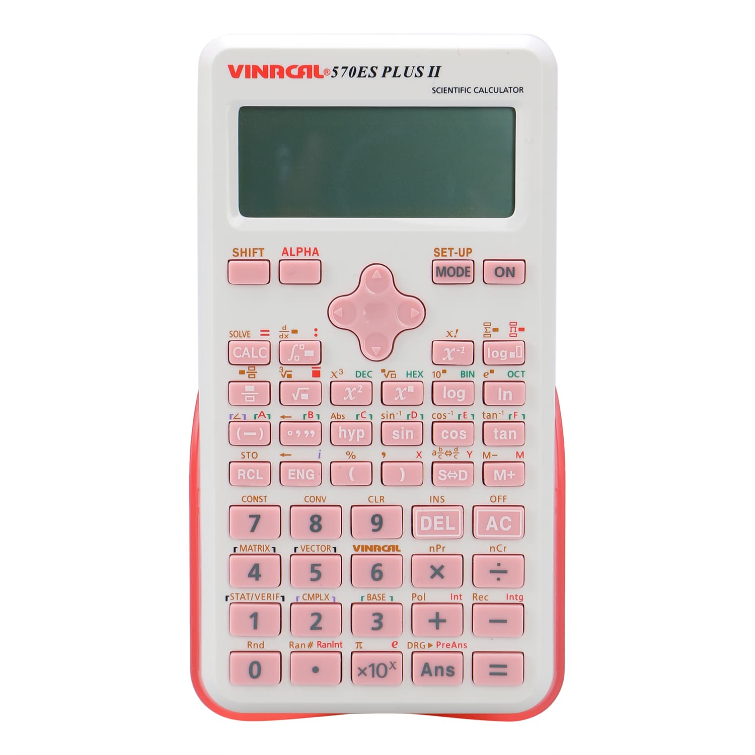 Máy Tính Học Sinh Vinacal 570ES Plus II Hồng Trắng