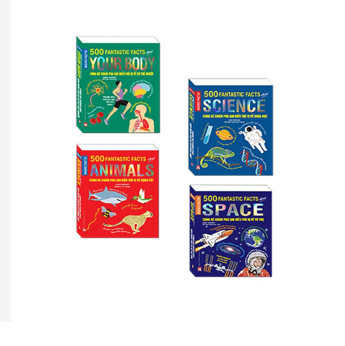 Combo sách Bản Quyền Micro Facts Cùng Bé Khám Phá 500 Điều Thú Vịtrọn bộ 4 cuốn