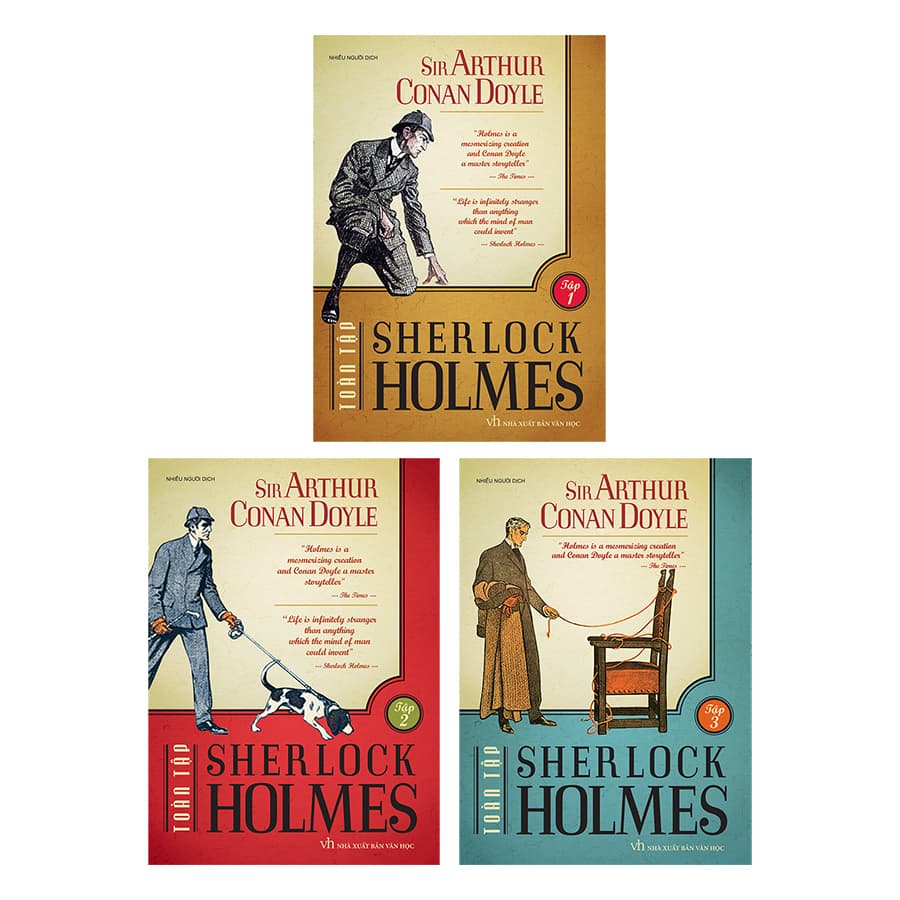 Sách Trọn Bộ 3 Tập Sherlock Holmes Toàn Tập Tái Bản
