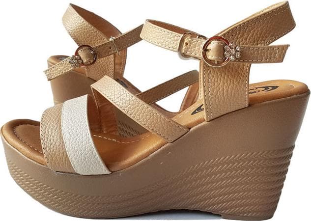 Giày Sandal Nữ Đế Xuồng BIGGBEN Da Bò Thật SDX16 38
