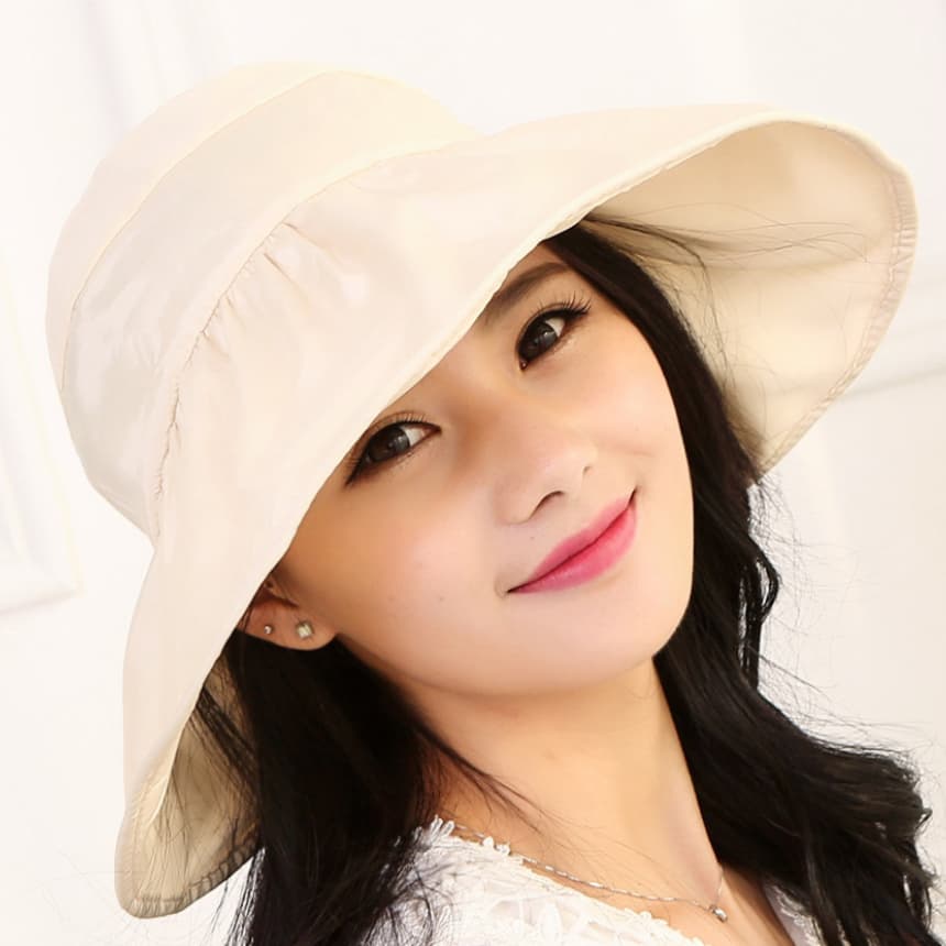 Mũ Chống Nắng Vải Dù Dễ Thương MU011 MayHomes Chất Liệu Bền Đẹp Thời Trang Kem