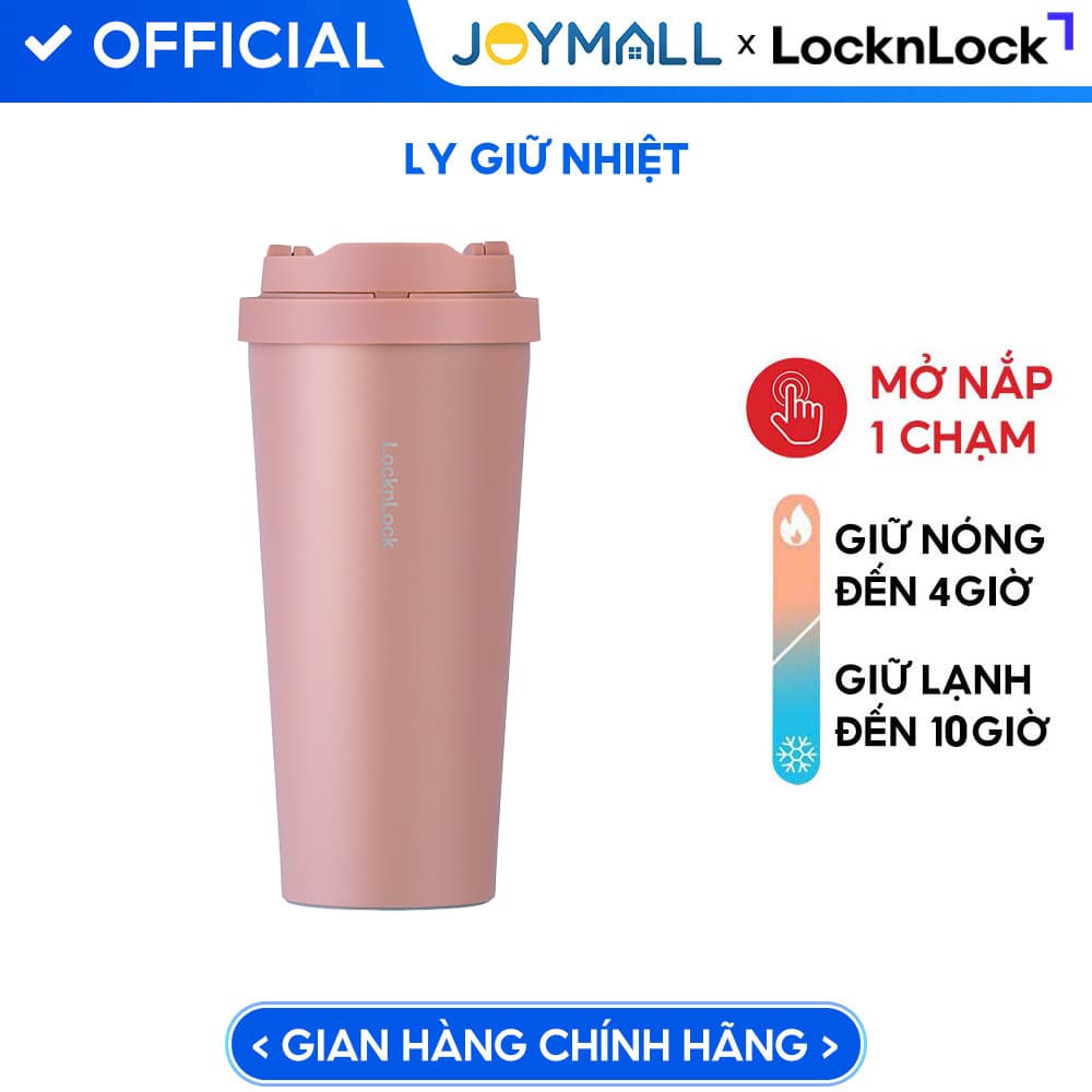 Bình Giữ Nhiệt Lock&Lock Energetic One Touch Tumbler LHC3249 550ML Hồng