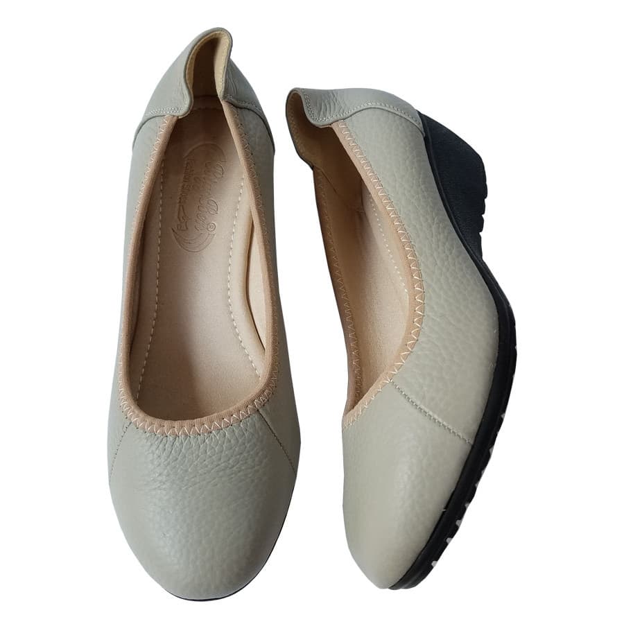 Giày búp bê nữ da bò BIGGBEN cao cấp BB93 39 xanh