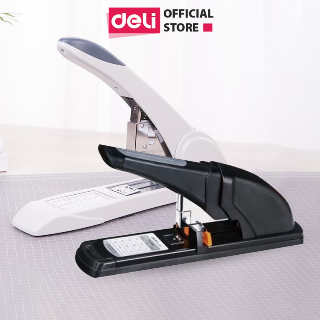 Dập ghim Deli cỡ lớn 210 trang Đen Xám 1 cái E0395 Đen