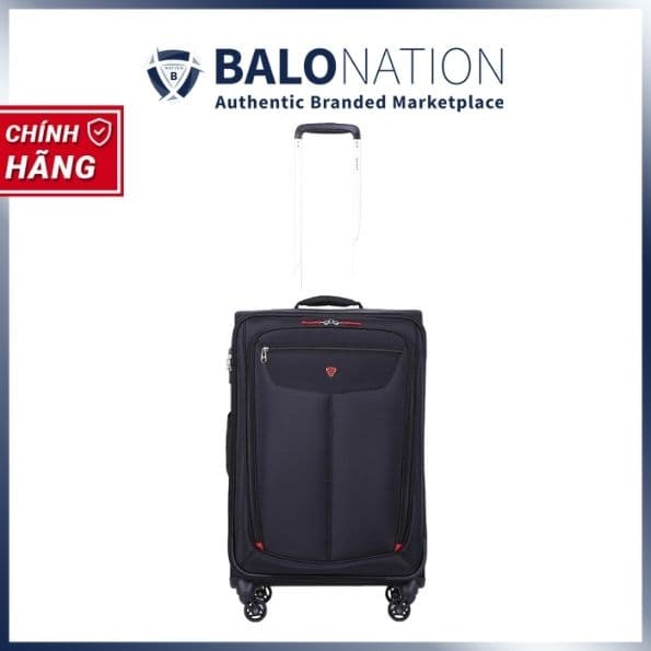Vali Kéo Vải Du Lịch SAKOS WINNER 6 Size M 24inch Ký Gửi Trung Khóa TSA Chống Thấm Trượt Nước Đen