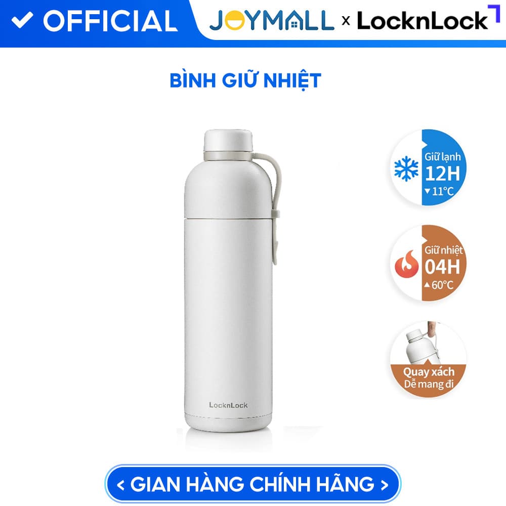 Bình giữ nhiệt Lock&Lock Belt Bottle LHC4267IVY490ml Màu Ngà