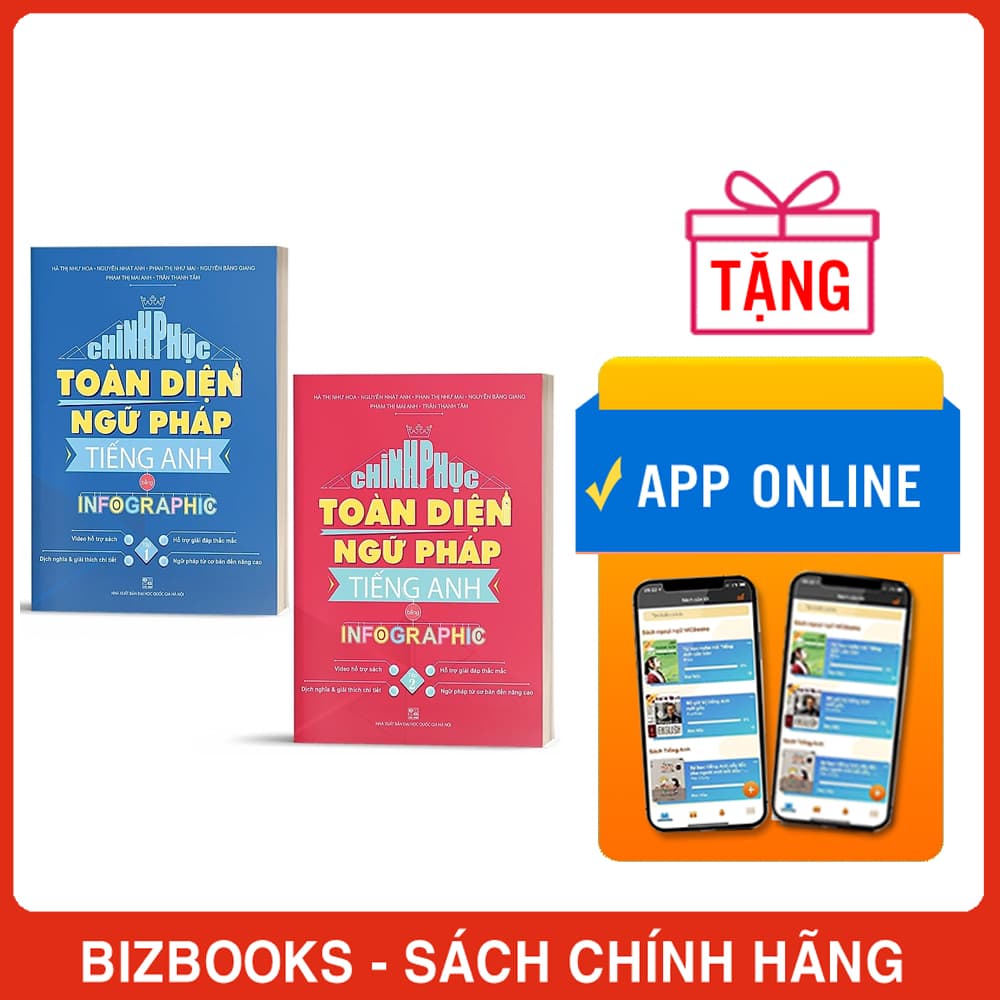 Chinh Phục Toàn Diện Ngữ Pháp Tiếng Anh Bằng Infographic Trọn Bộ 2 Cuốn