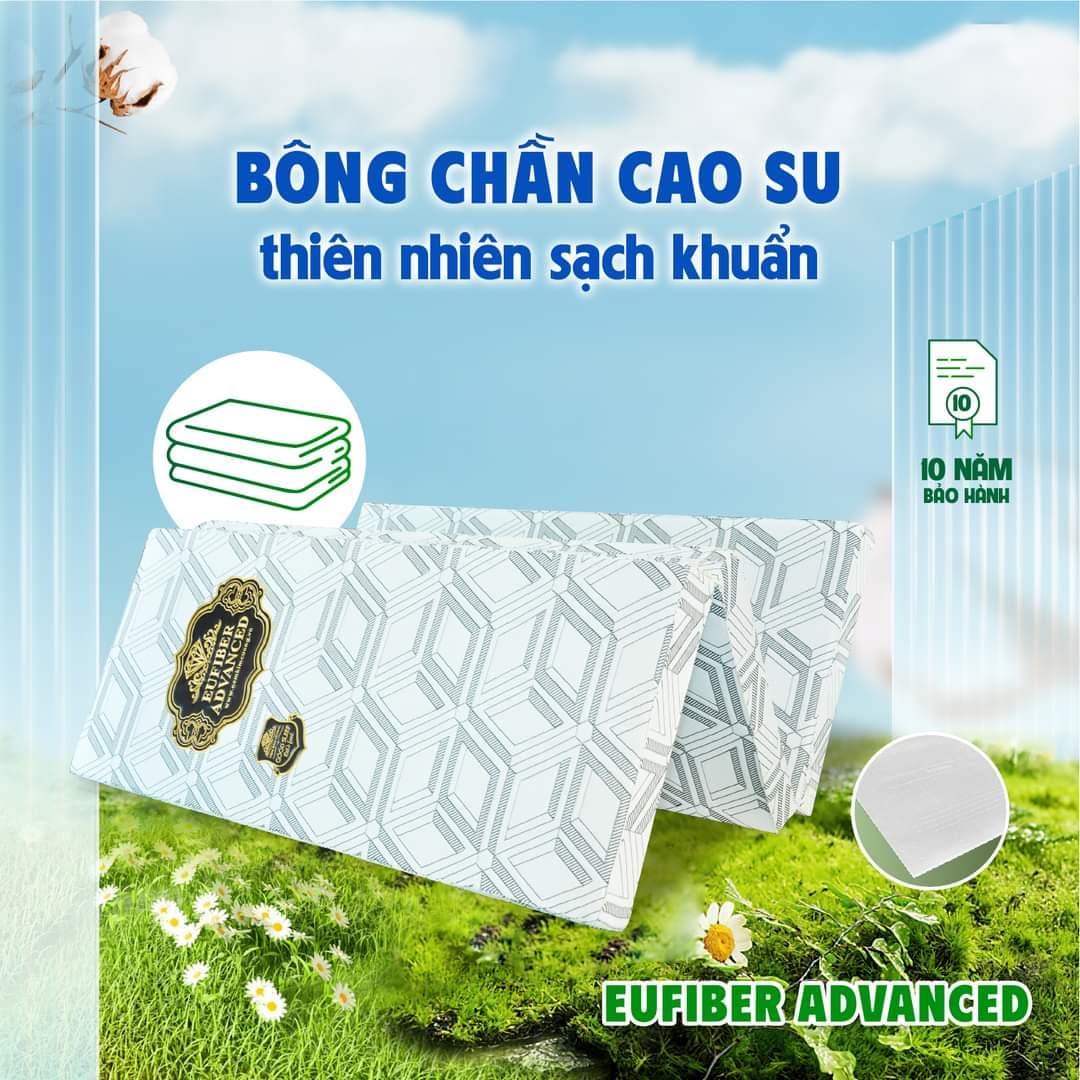 Nệm Cao Su Bông Kim Cương Eufiber Advanced 160x200 9cm
