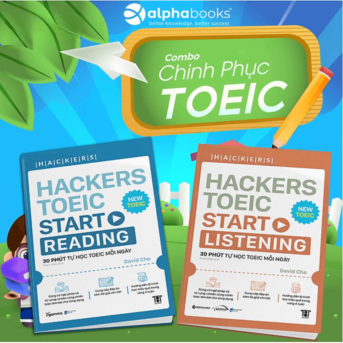 Combo Sách Hacker TOEIC 30 Phút Tự Học TOEIC Mỗi Ngày Hackers TOEIC Start Listening Hackers TOEIC Start Reading