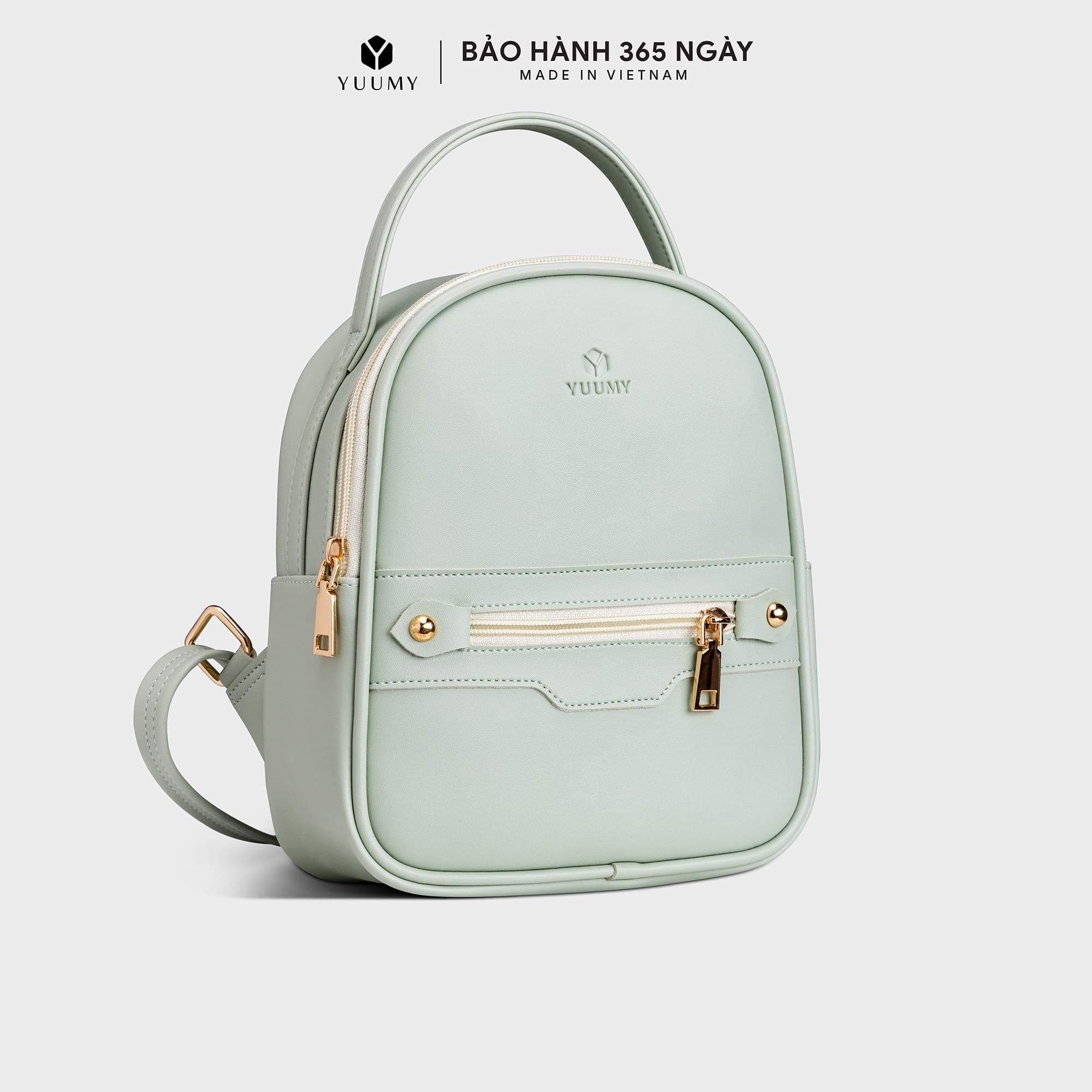 Balo da mini YBA25 nhiều màu màu hồng ruốc hồng phấn xanh ngọc màu đen màu bò Xanh Ngọc