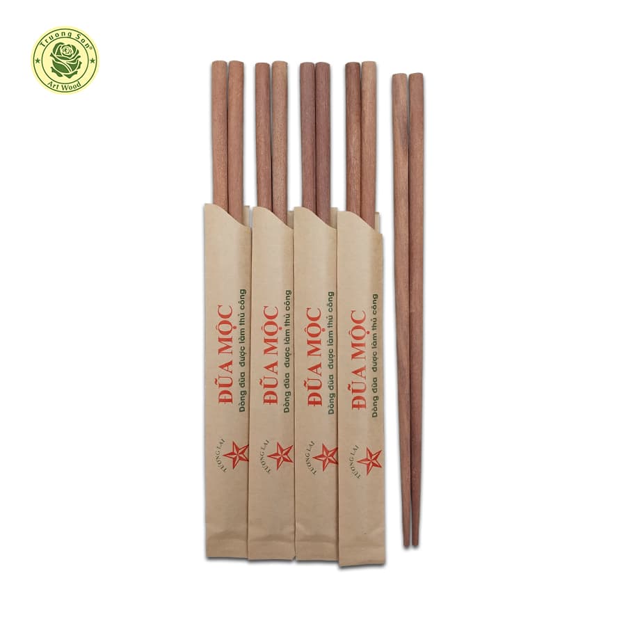 Đũa Gỗ Đen Mộc 05 Đôi Hộp Đồ Gỗ Nhà Bếp Thương Hiệu Trường Sơn