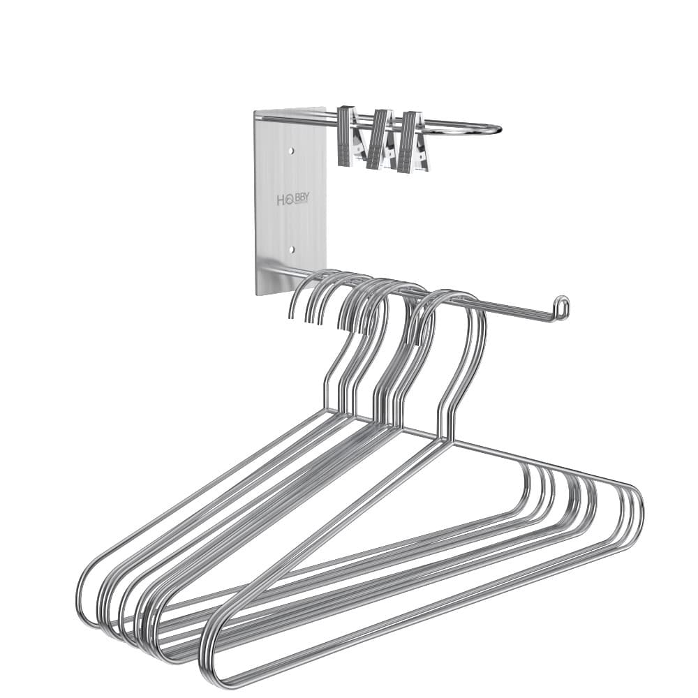 Giá treo móc kẹp phơi quần áo gắn tường inox 304 Hobby home decor GPM1