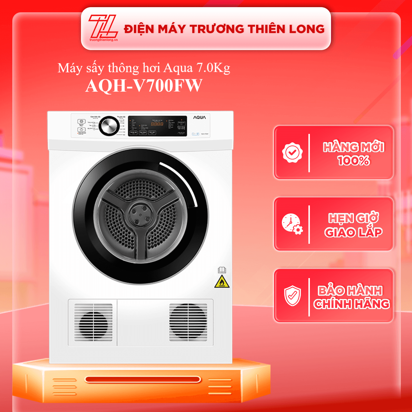 Máy sấy Aqua 7.0kg AQH V700FW chỉ giao HCM