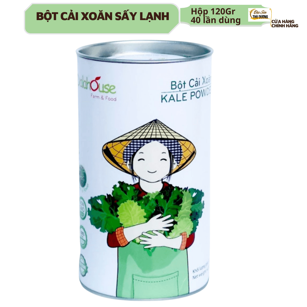 Bột cải KaleCải Xoăn hữu cơ nguyên chất sấy lạnh Dalahouse Mẫu mới 2022 Hộp 120gr tiết kiệm Đào thải độc tố chống ô xy hóa bổ sung can xi hữu cơ cho cơ thể ThuDươngShop