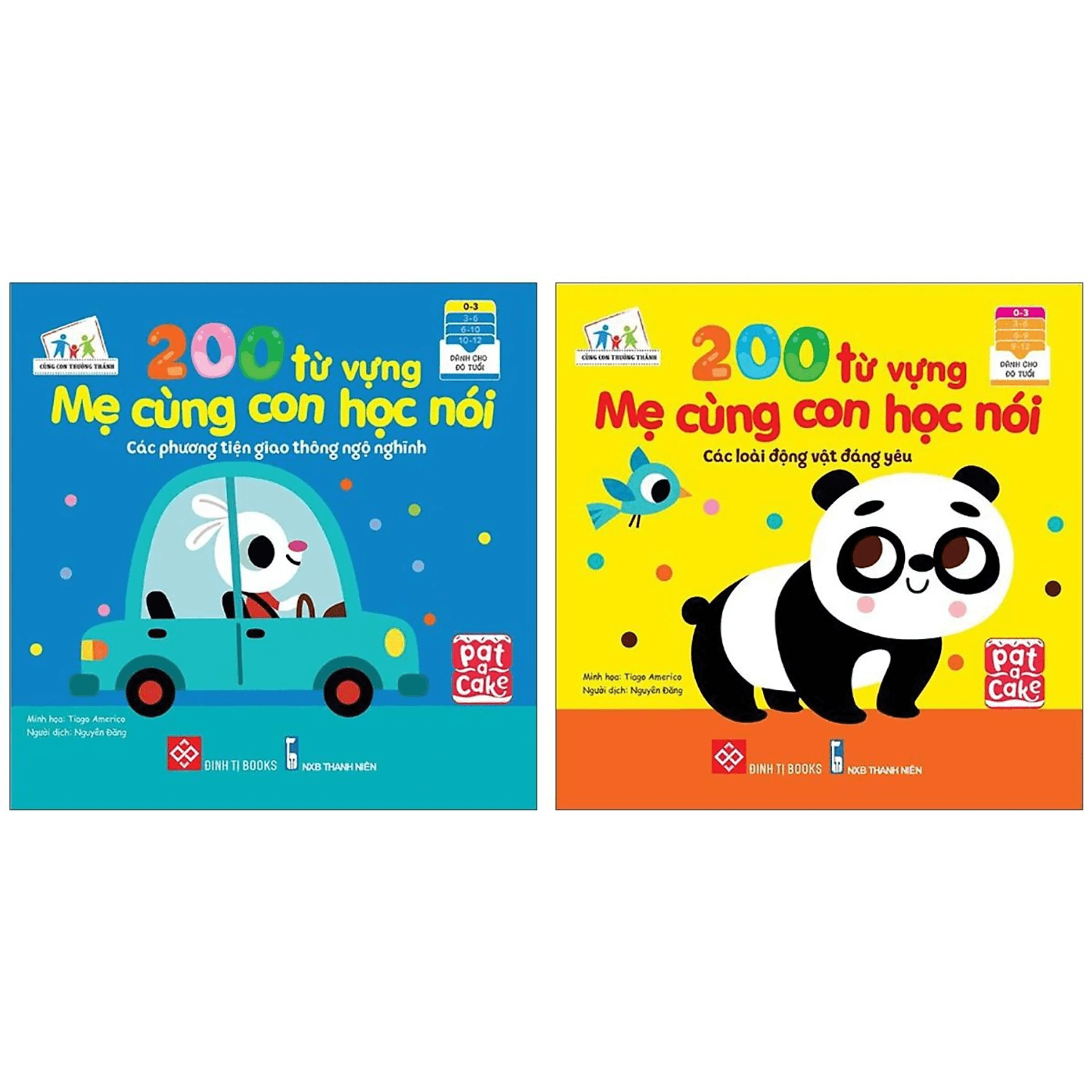 Combo 2Q 200 Từ Vựng Mẹ Cùng Con Học Nói Các Phương Tiện Giao Thông Ngộ Nghĩnh Các Loài Động Vật Đáng Yêu