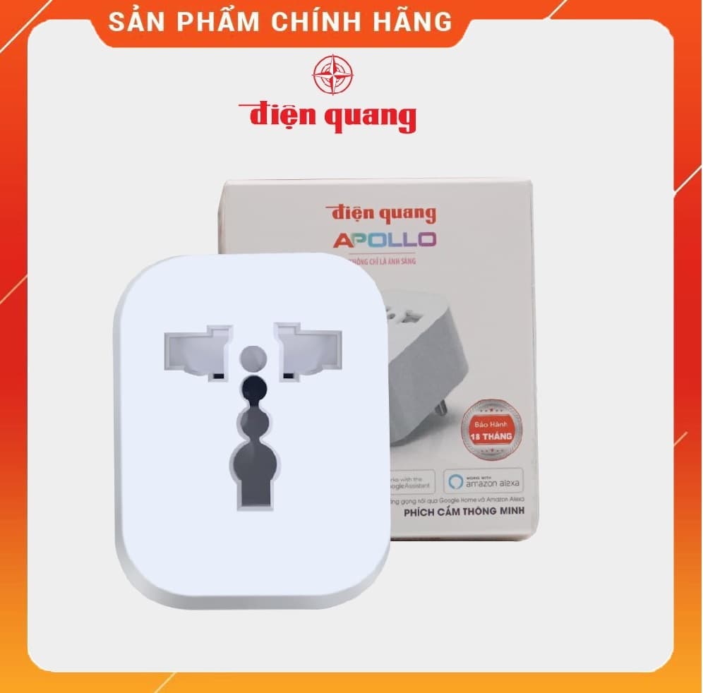 Phích Cắm Thông Minh Điện Quang Apollo ĐQ SP1.1 01 Wifi Trắng