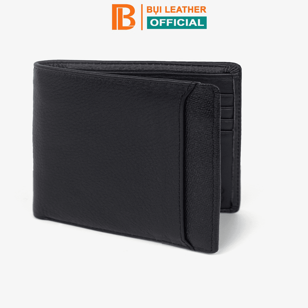Ví nam da bò Nappa hạt phối da Saffiano V111 Bụi leather Ví ngang