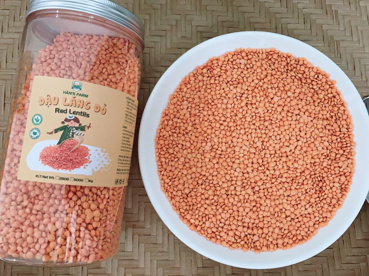 Đậu lăng đỏ Ấn ĐộCanada không biến đổi genRed Lentils from IndiaCanada non GMO 1kg