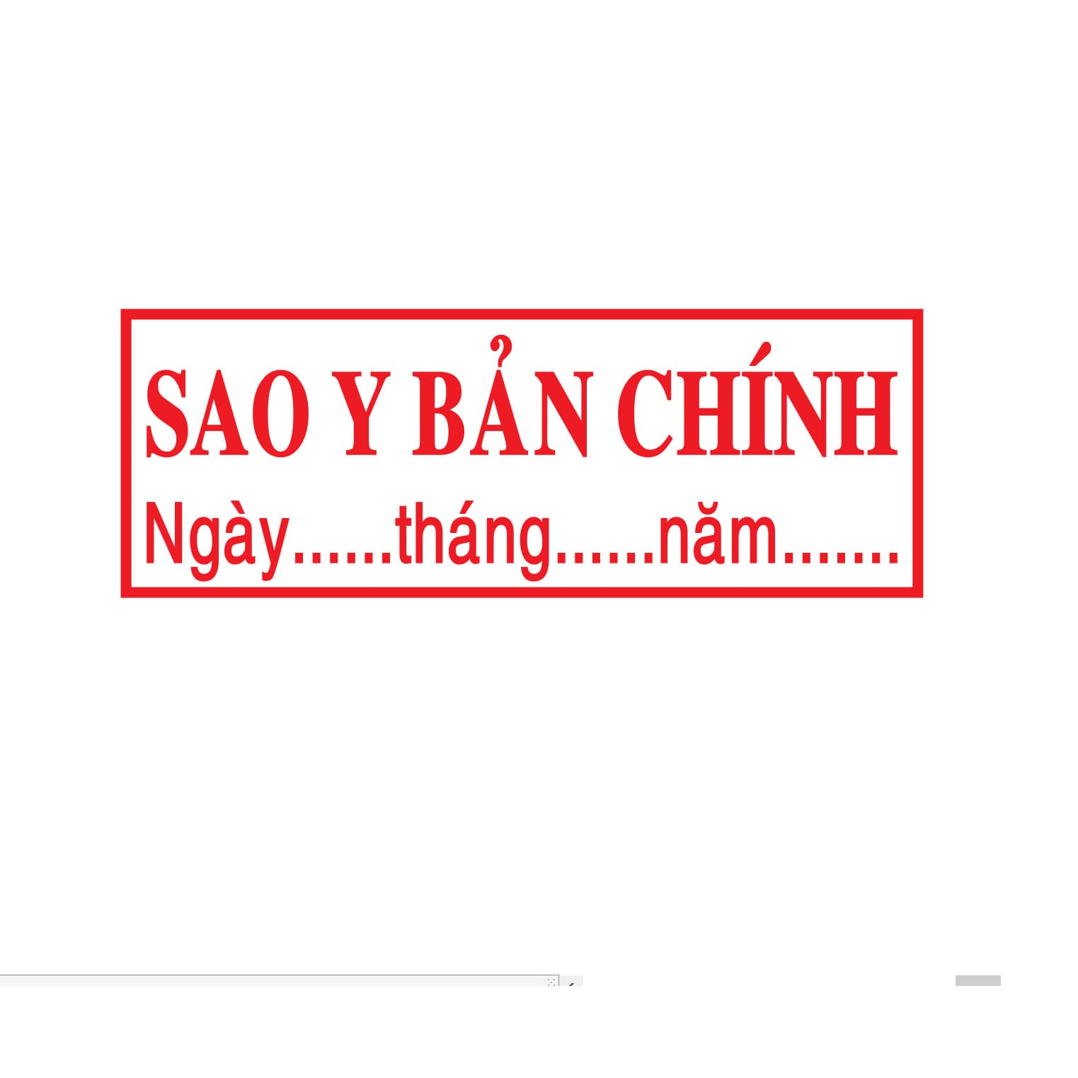 Mộc Dấu SAO Y BÁN CHÍNH HIỆU SHINY Và Con Dấu SAO Y BẢN CHÍNH kèm ngày tháng năm hiệu SHINY SAO Y BẢN CHÍNH và Ngày tháng năm
