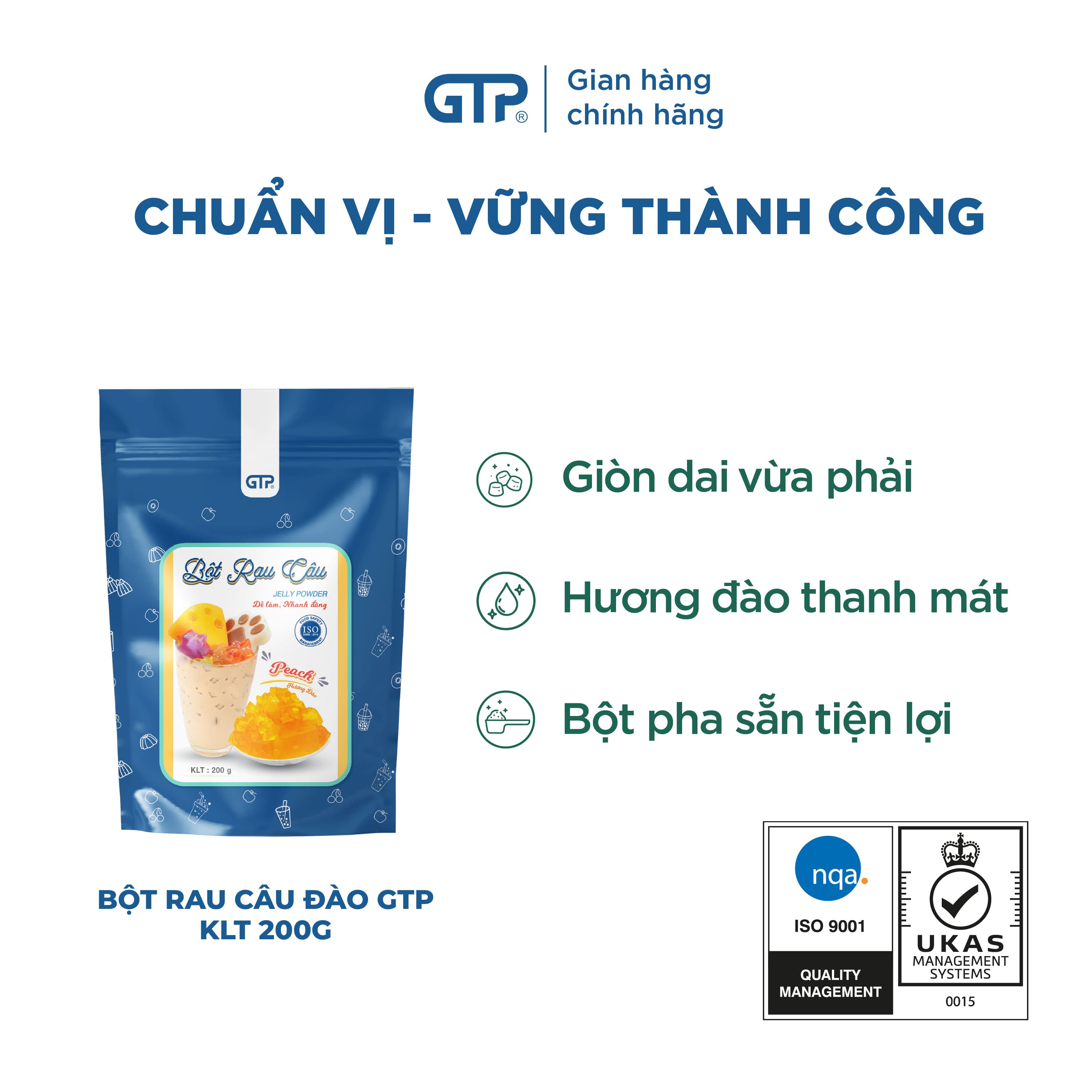 Bột Rau Câu Jelly hương Đào200ggói Bột rau câu Jelly giòn dẻo