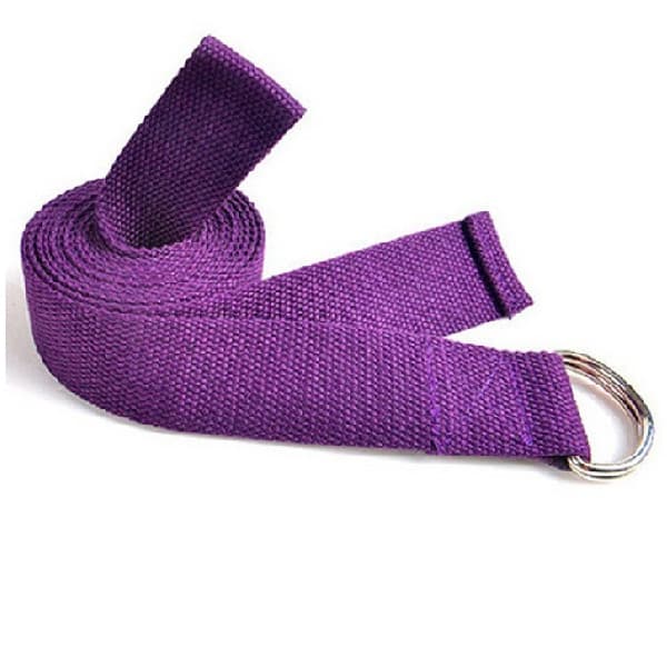 Dây đai tập yoga sợi cottonNhiều màu Tím đậm