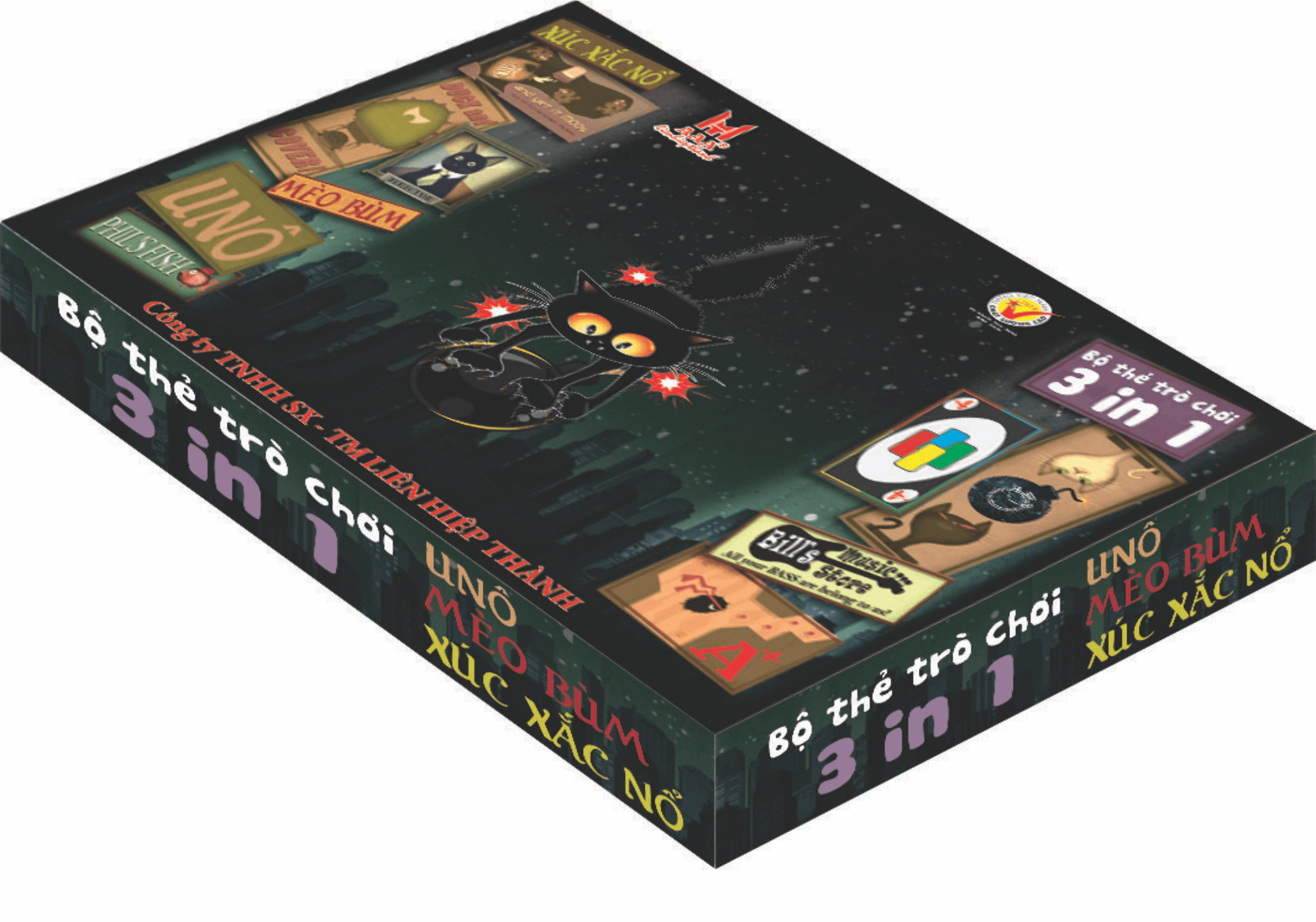 Uno Mèo Bùm Xúc Xắc Nổ 3 trong 1