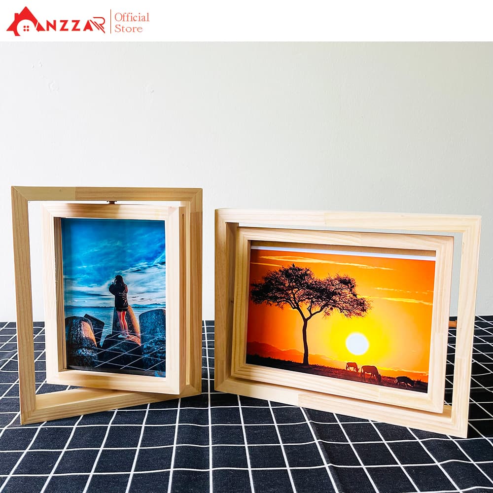 Khung ảnh để bàn xoay dọc nhiều kích thước khung ảnh trang trí Anzzar KAX 01 10cmx15cm A6 CN