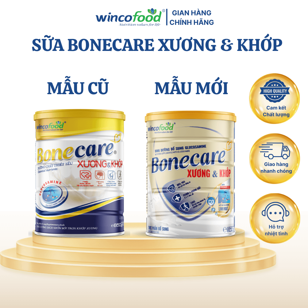 Sữa bột Bonecare dưỡng chất cho xương và khớp dành cho người từ 30 tuổi trở lên phòng ngừa đau xương khớp viêm khớp đặc biệt là người bệnh xương và khớp