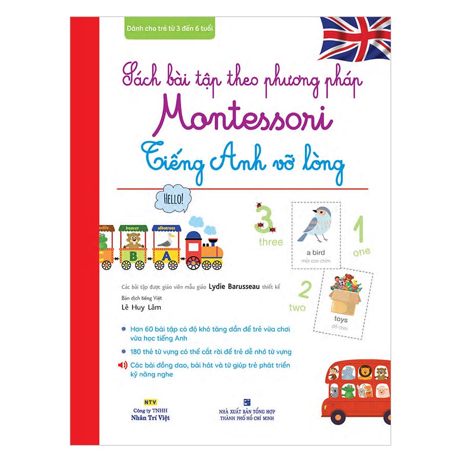 Sách Bài Tập Theo Phương Pháp Montessori Tiếng Anh Vỡ Lòng Kèm file MP3