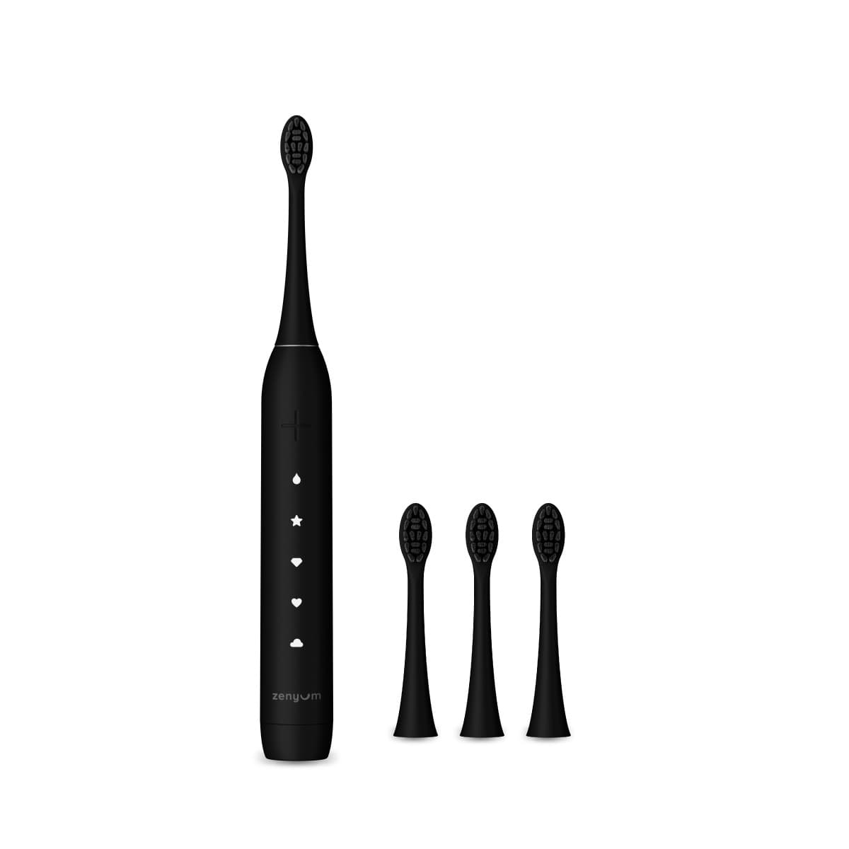 Bộ Bàn Chải Đánh Răng Điện Zenyum Sonic 2.0 &3 Đầu Thay Thế Công Nghệ Singapore Đen Matte