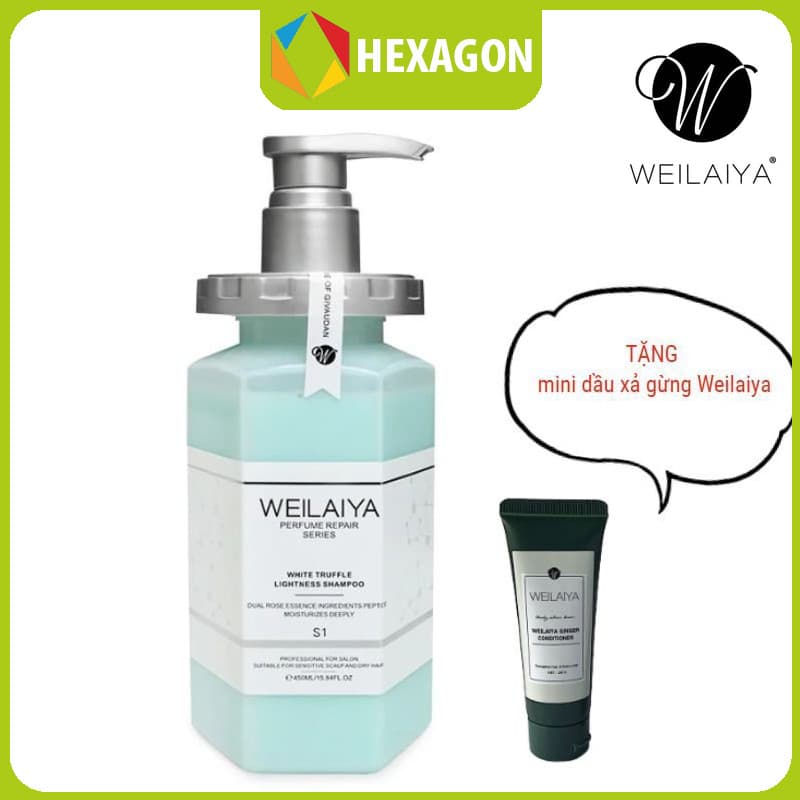 Dầu Gội Phục Hồi Đa Tầng Nấm Truffle Weilaiya Tặng mini dầu xả gừng