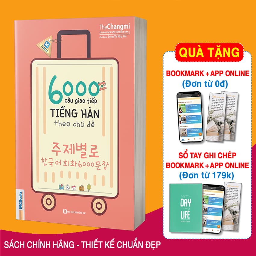 Sách 6000 Câu Giao Tiếp Tiếng Hàn Theo Chủ Đề Không kèm CD