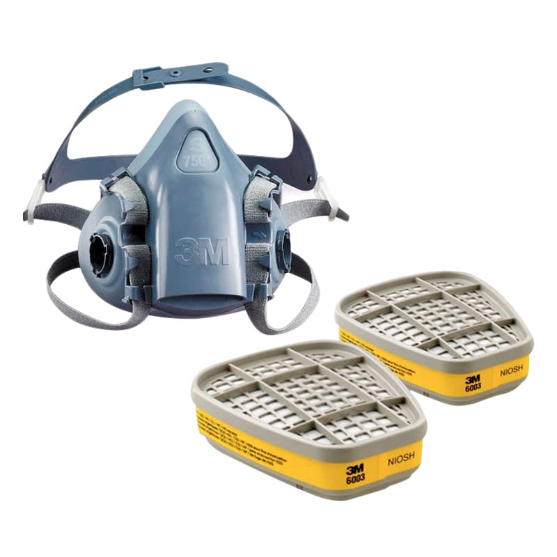 Combo 1 Mặt Nạ Phòng Độc 3M 7501 2 Phin Lọc 3M 6003
