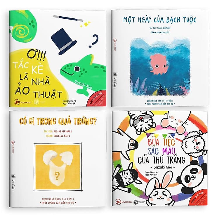 Sự kỳ diệu của màu sắc Combo 4 cuốn Ehon Nhật Bản cho bé 0 6 tuổi
