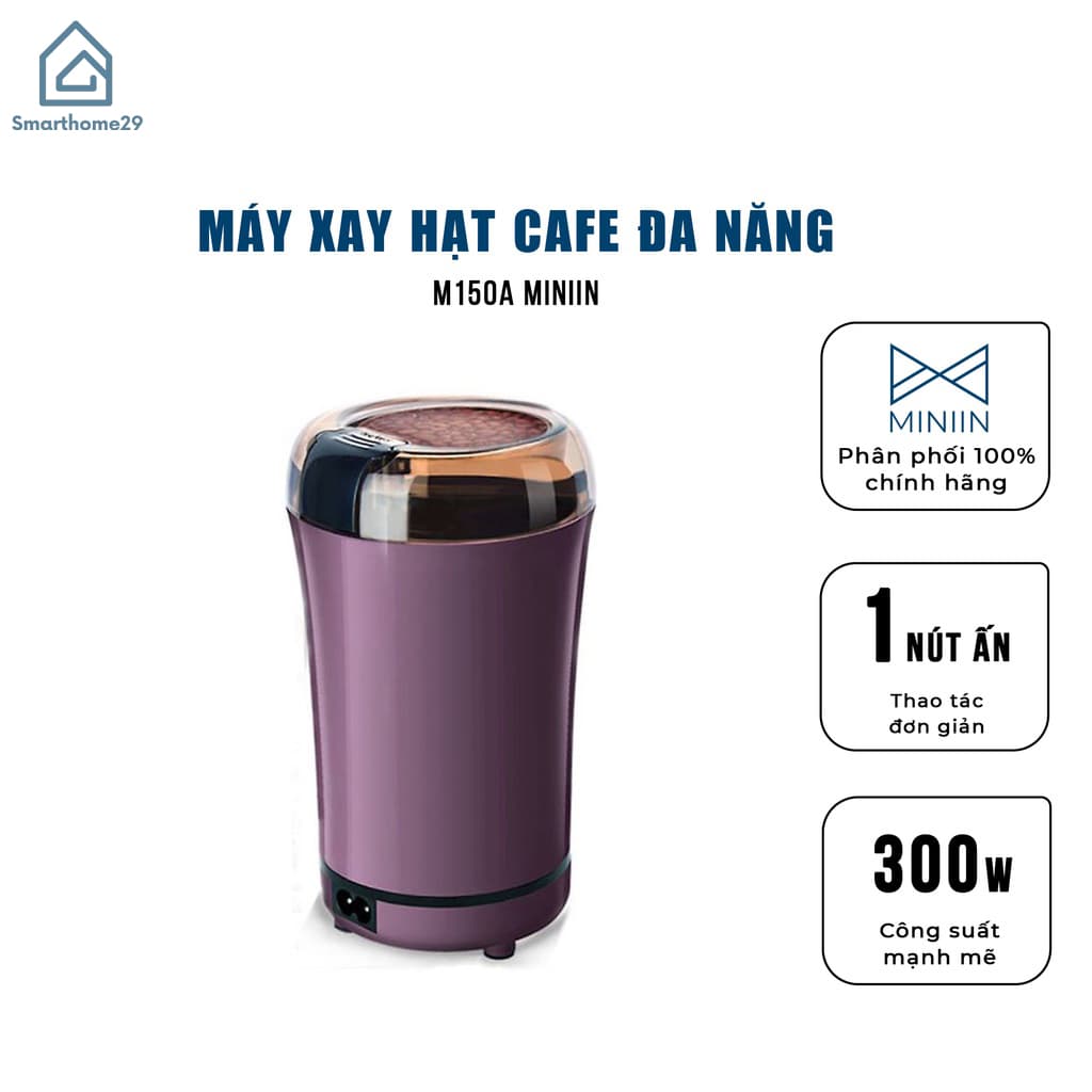 Máy Xay Hạt Cafe Hạt Khô Hạt Tiêu Ngũ Cốc Đậu Nành Đa Năng Cối Xay Thép Không Gỉ SUS 304 Cao Cấp MINIIN