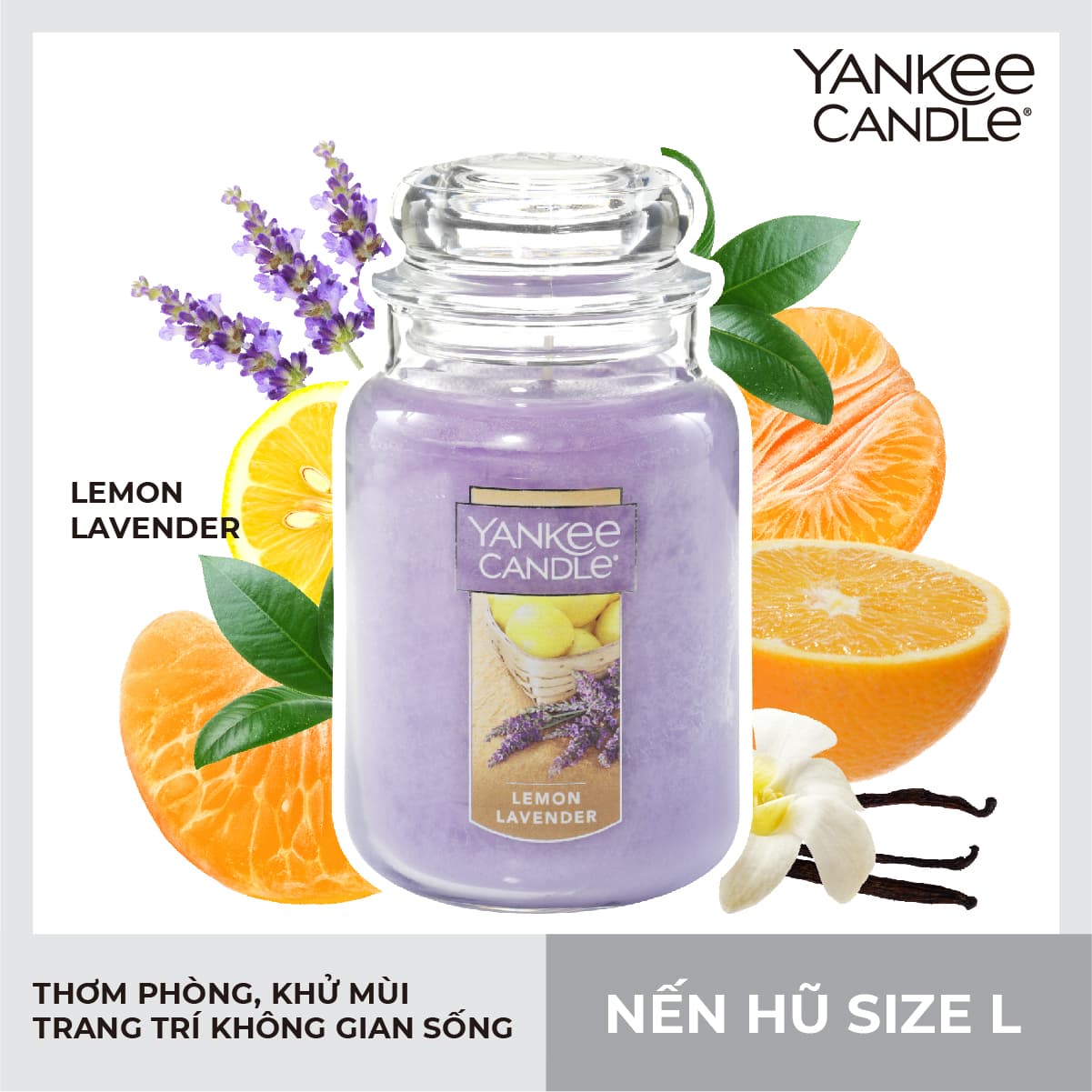 Nến hũ Yankee Candle Lemon Lavender L 623g