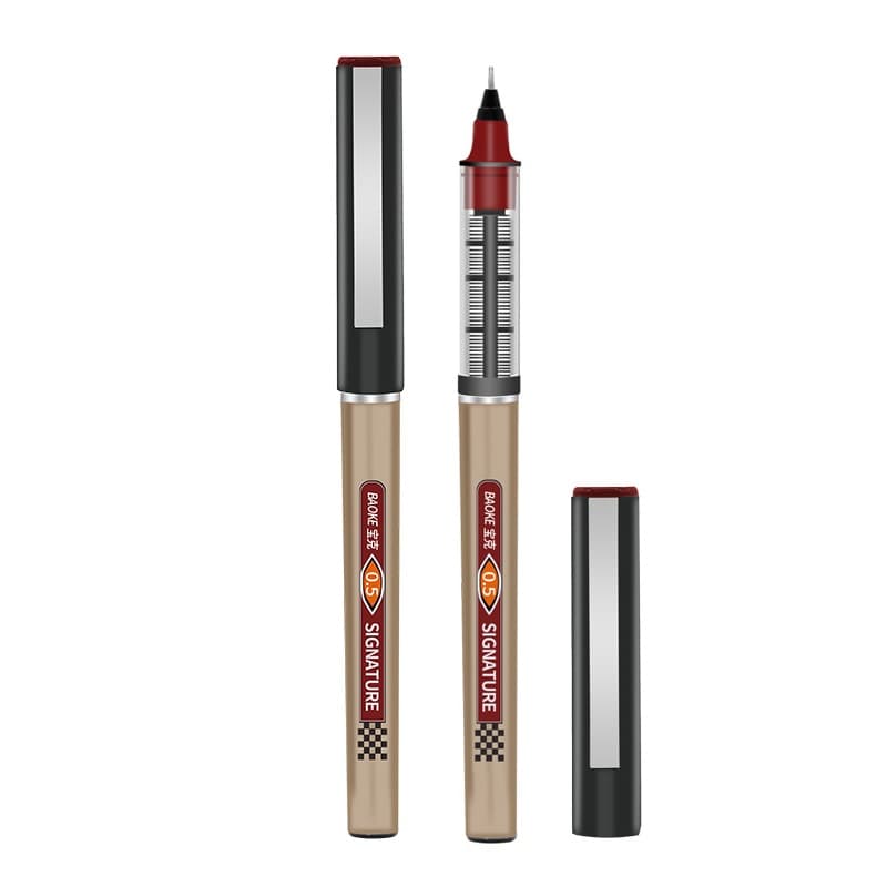 Bút lông kim Baoke BK111 I Bút ký gel nước ngòi 0.5mm Đỏ