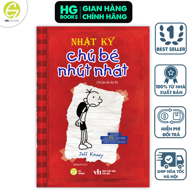 Sách Nhật Ký Chú Bé Nhút Nhát Tập 1 phiên bản Tiếng Việt