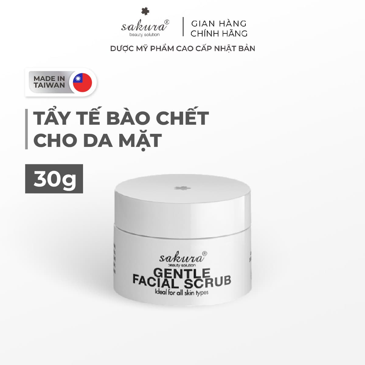 Tẩy tế bào chết da mặt Sakura Gentle Facial Scrub 30ml
