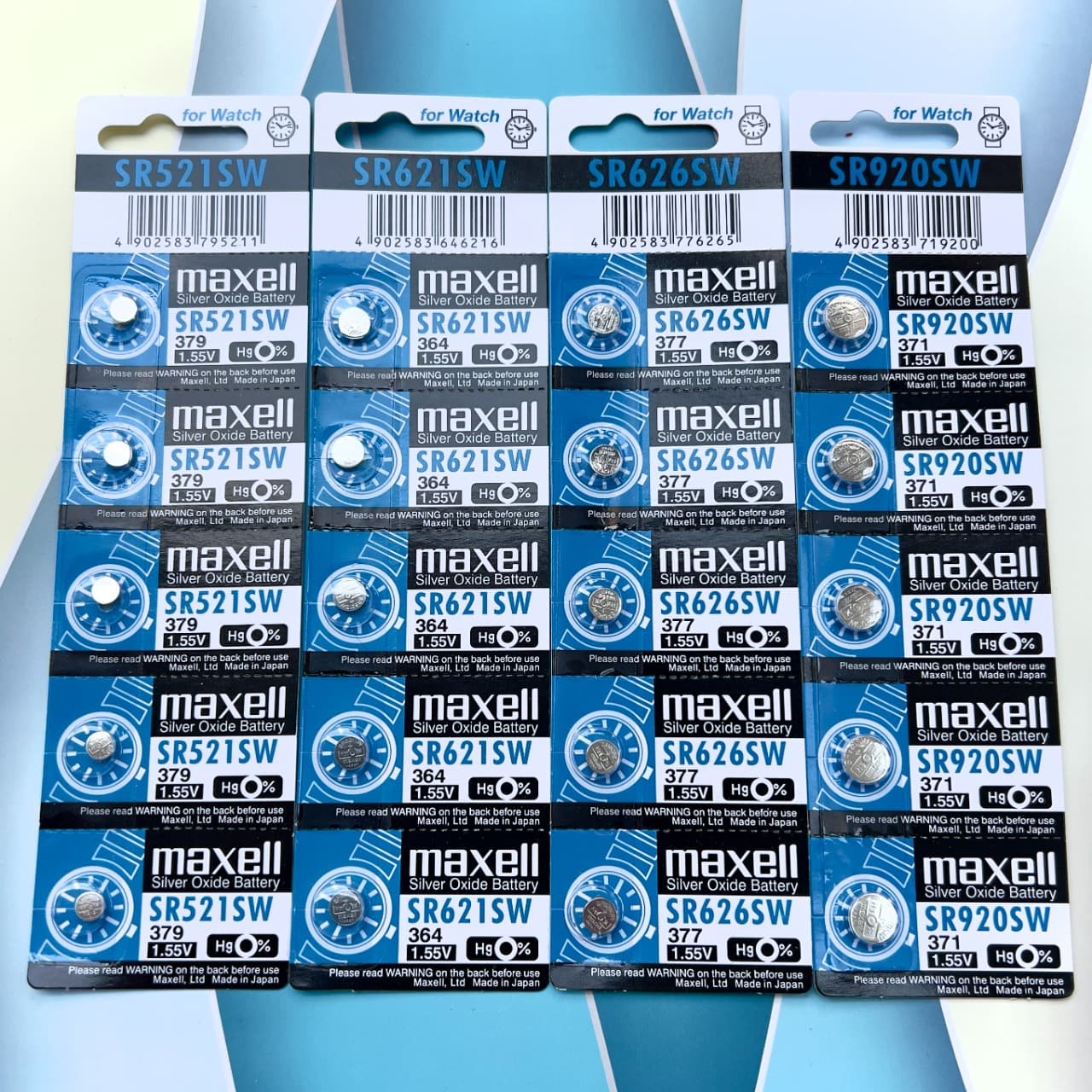 Pin Đồng Hồ Maxell Nhiều Kích cỡ Vỉ 5 viên 621