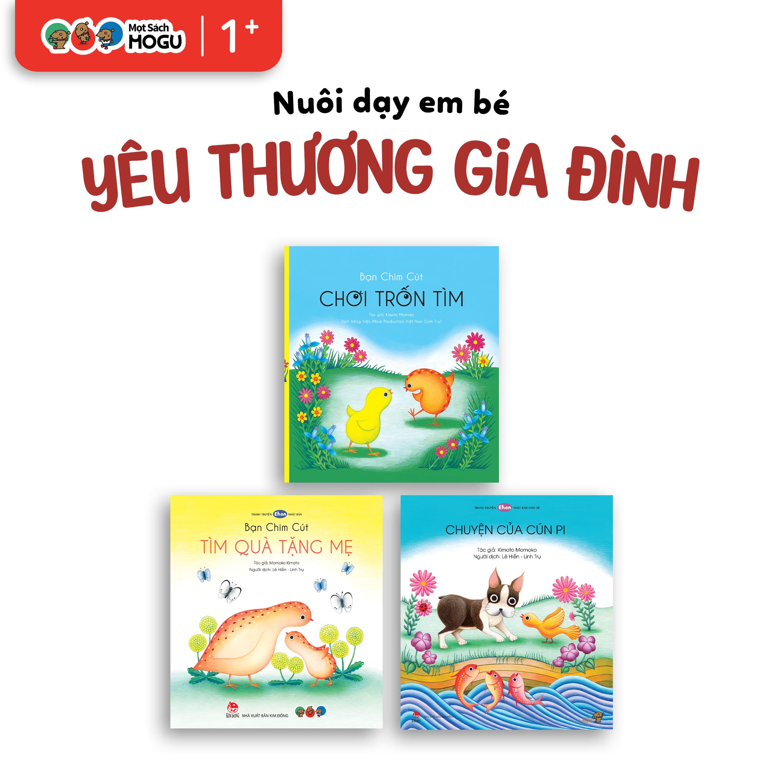 Truyện Ehon bé 1 2 3 tuổi Bộ 3 cuốn Yêu thương gia đình