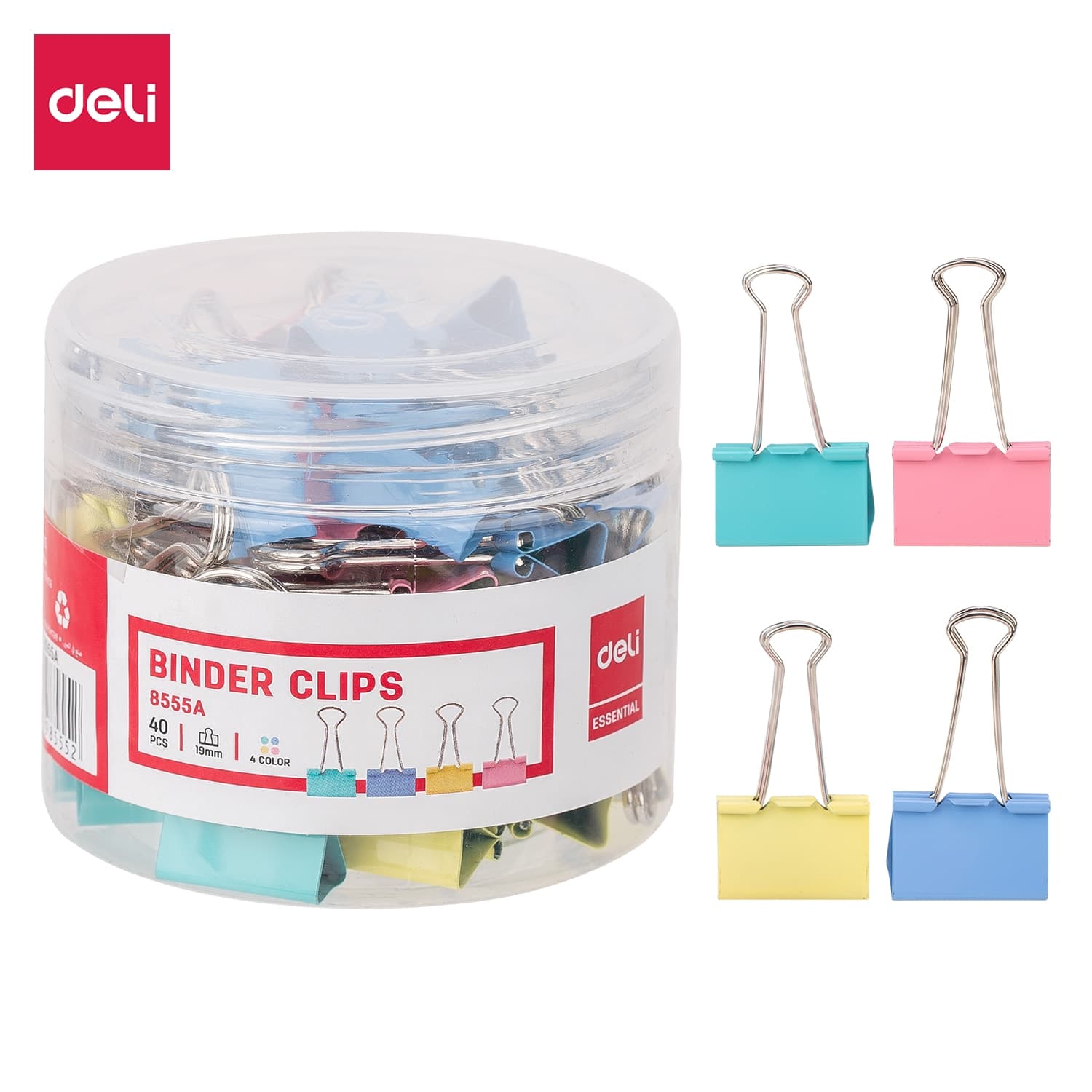 Kẹp Bướm 19Mm Deli 40 ChiếcHộp E8555A