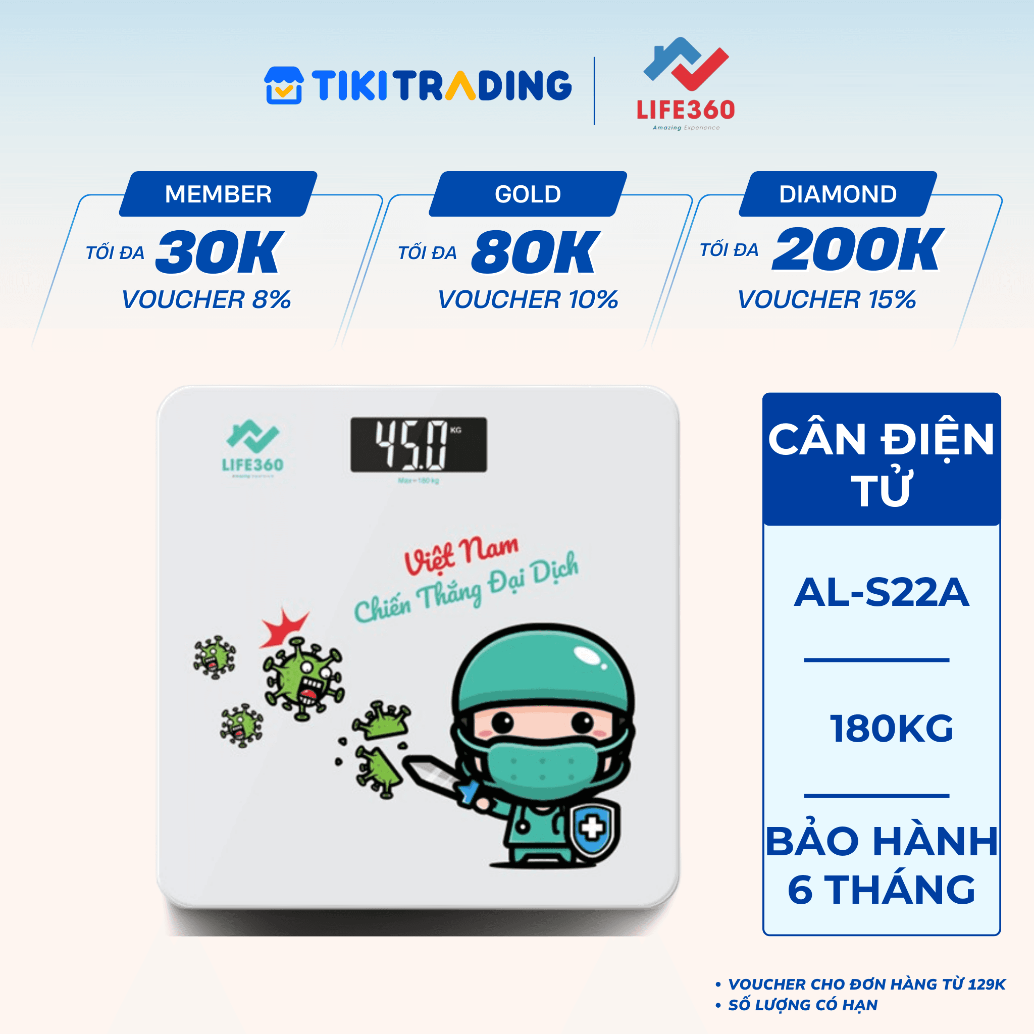 Cân sức khỏe Life360 AL S22A