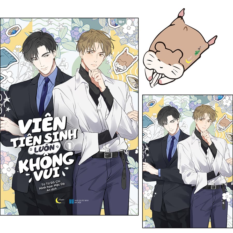 Sách Viên Tiên Sinh Luôn Không Vui Tập 1 Bản thường Bookmark chuột hamster Postcard chữ ký tác giả