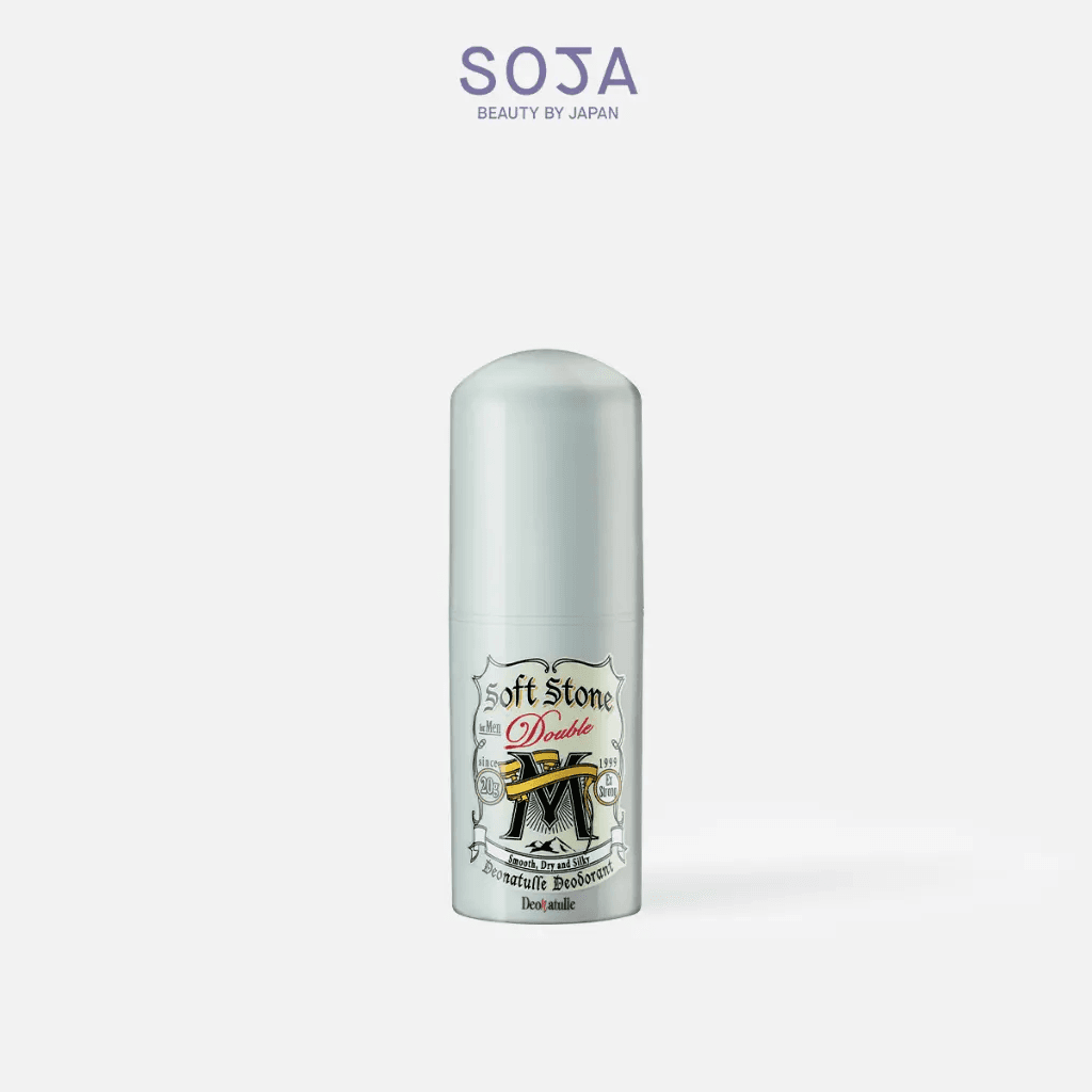 Lăn Khử Mùi Đá Khoáng Dạng Sáp Cho Nam Deonatulle Soft Stone Double Non Menthol For Men 20G
