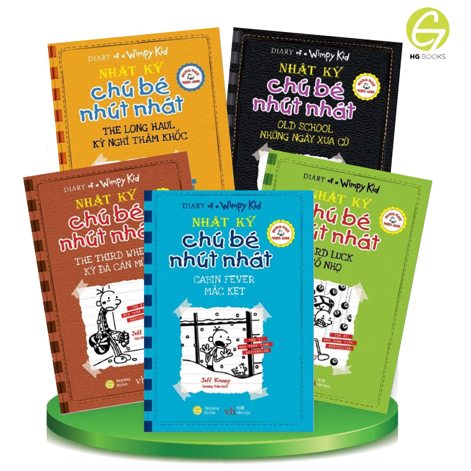 Combo tập 6 10 Sách Song Ngữ Nhật Ký Chú Bé Nhút Nhát Diary Of A Wimpy Kid Truyện song ngữ dành cho thiếu nhi có note từ vựng tặng kèm file nghe HG Books