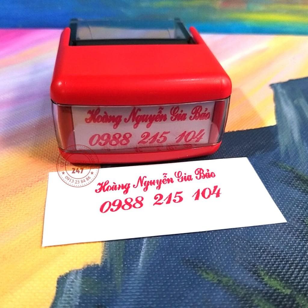 Làm Con Dấu Theo Yêu Cầu Hiệu Shiny Cao Cấp 2 dòng 4 chữ