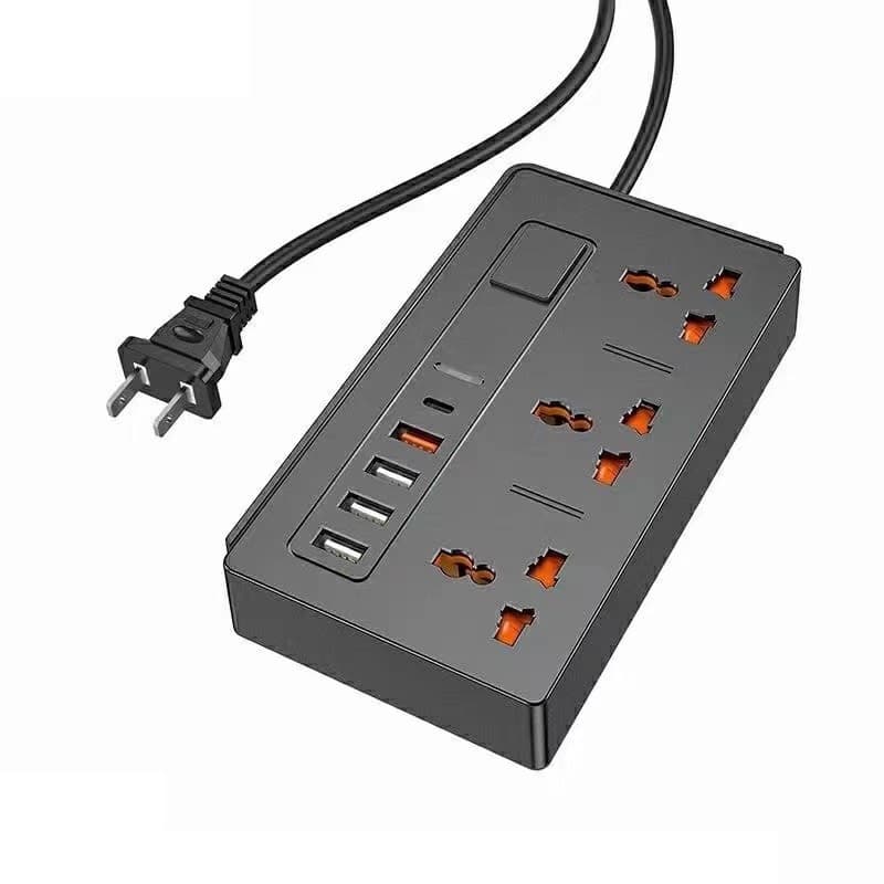 Ổ điện cao cấp đa năng thông minh 4 cổng USB 3 cổng AC 220V OLAPLE an toàn chống giật chống cháy nổ an toàn Hàng nhập khẩu